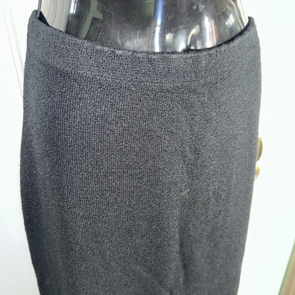 Brenda French for French Rags Black Vintage Asymmetrical Fringe Skirt Size Med
